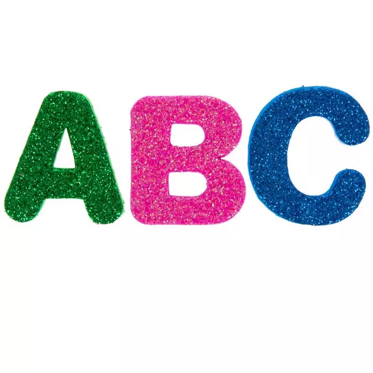 Multi-Color Glitter Letter Stickers, Hobby Lobby