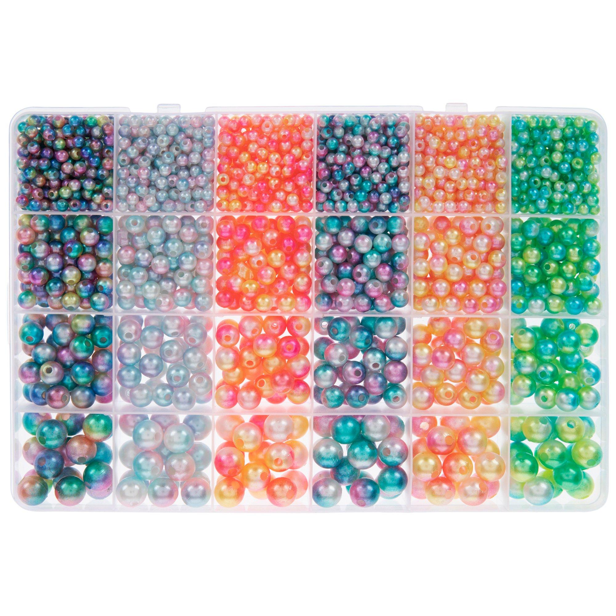 Opaque Multi Plastic Heart Pony Beads, Hobby Lobby