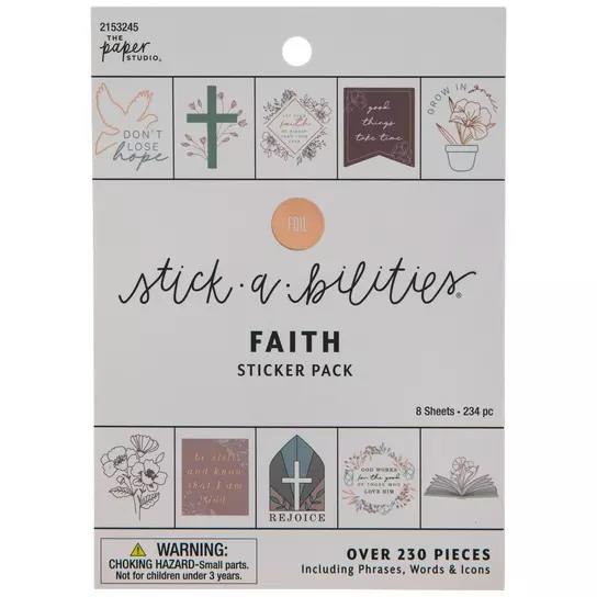 Faith Foil Stickers, Hobby Lobby