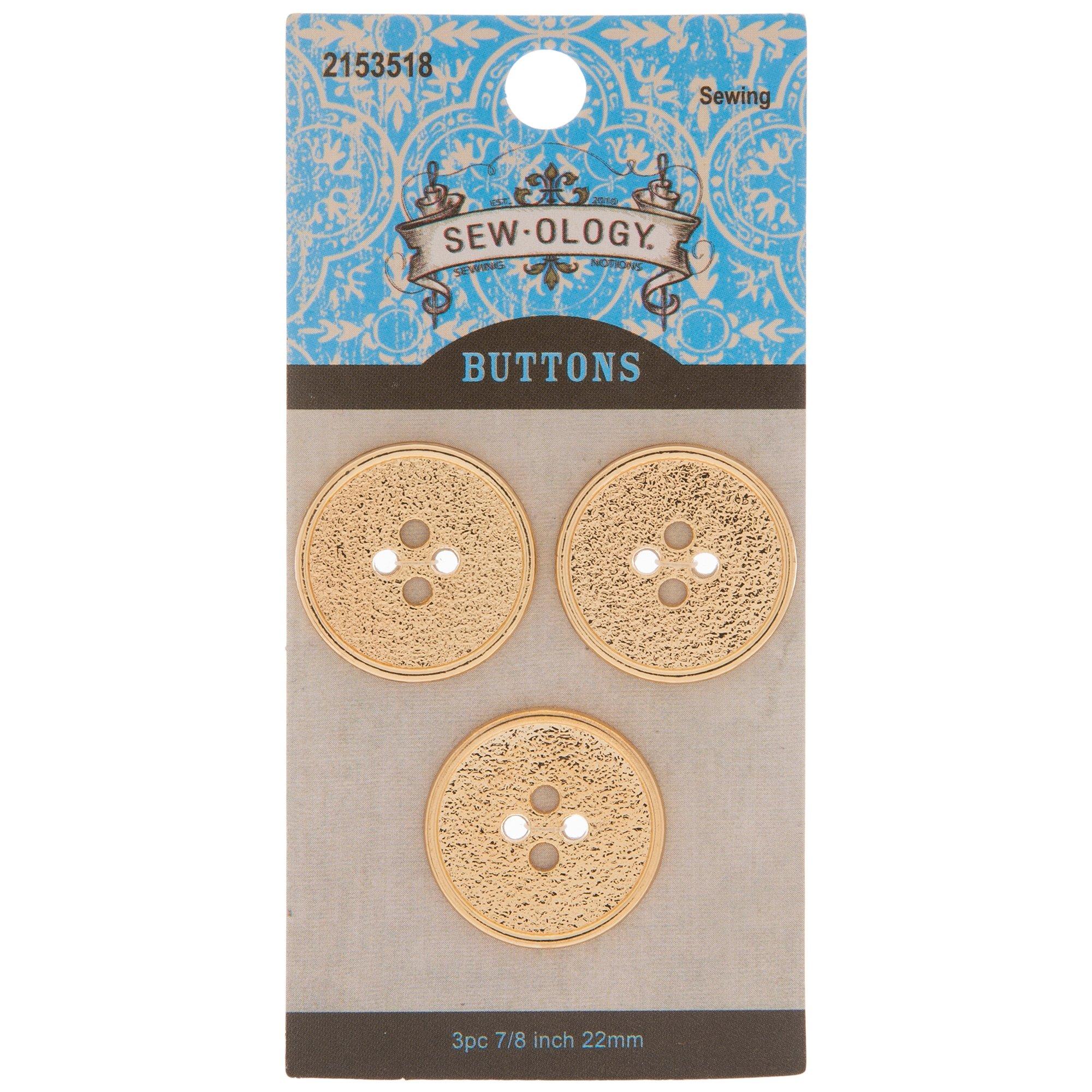 Metallic Gold Round Buttons - 22mm | Hobby Lobby | 2153518