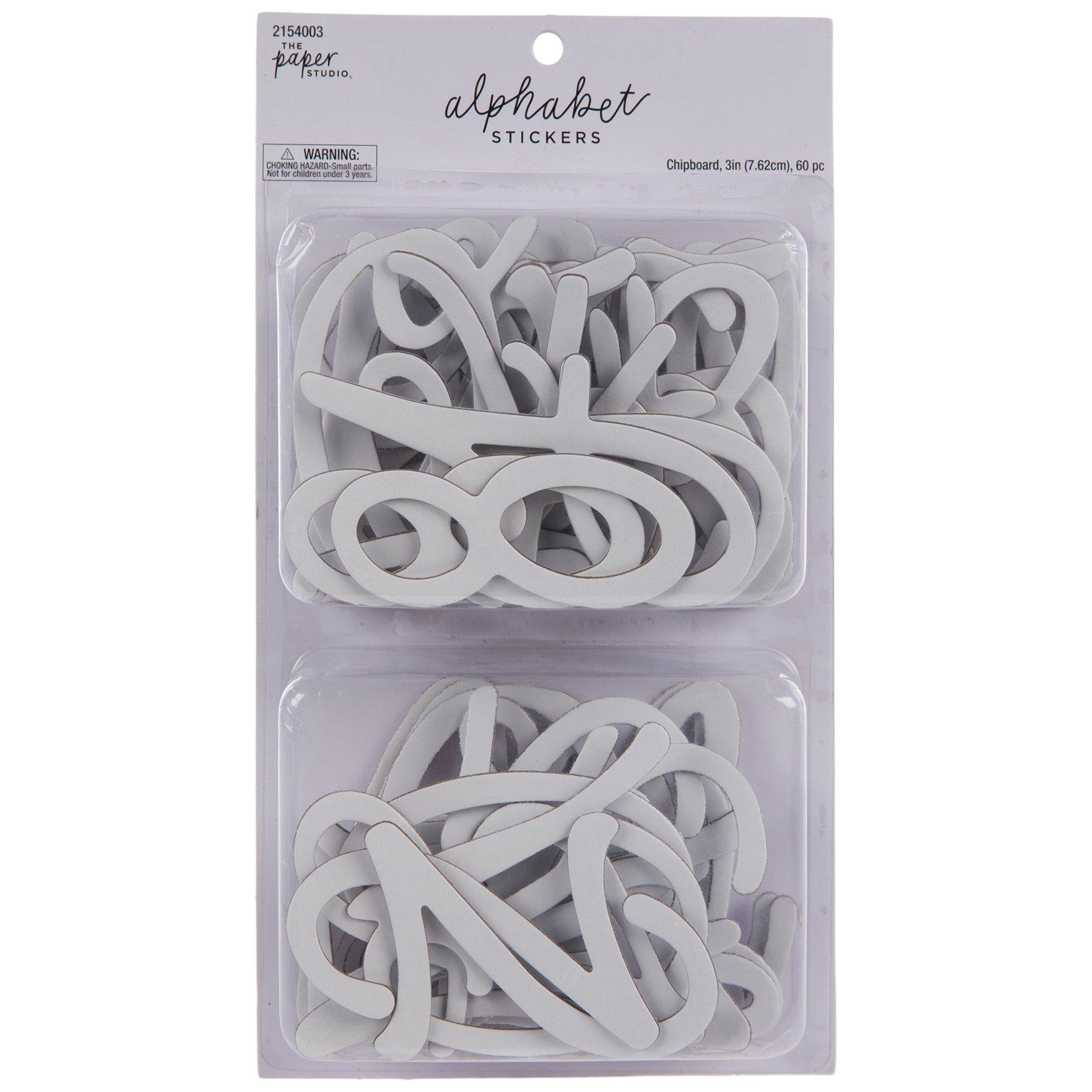 White Calligraphy Alphabet Stickers Hobby Lobby 2154003