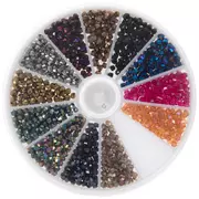 Multi-Color Bicone Beads - 2mm