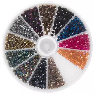 Multi-Color Bicone Beads - 2mm