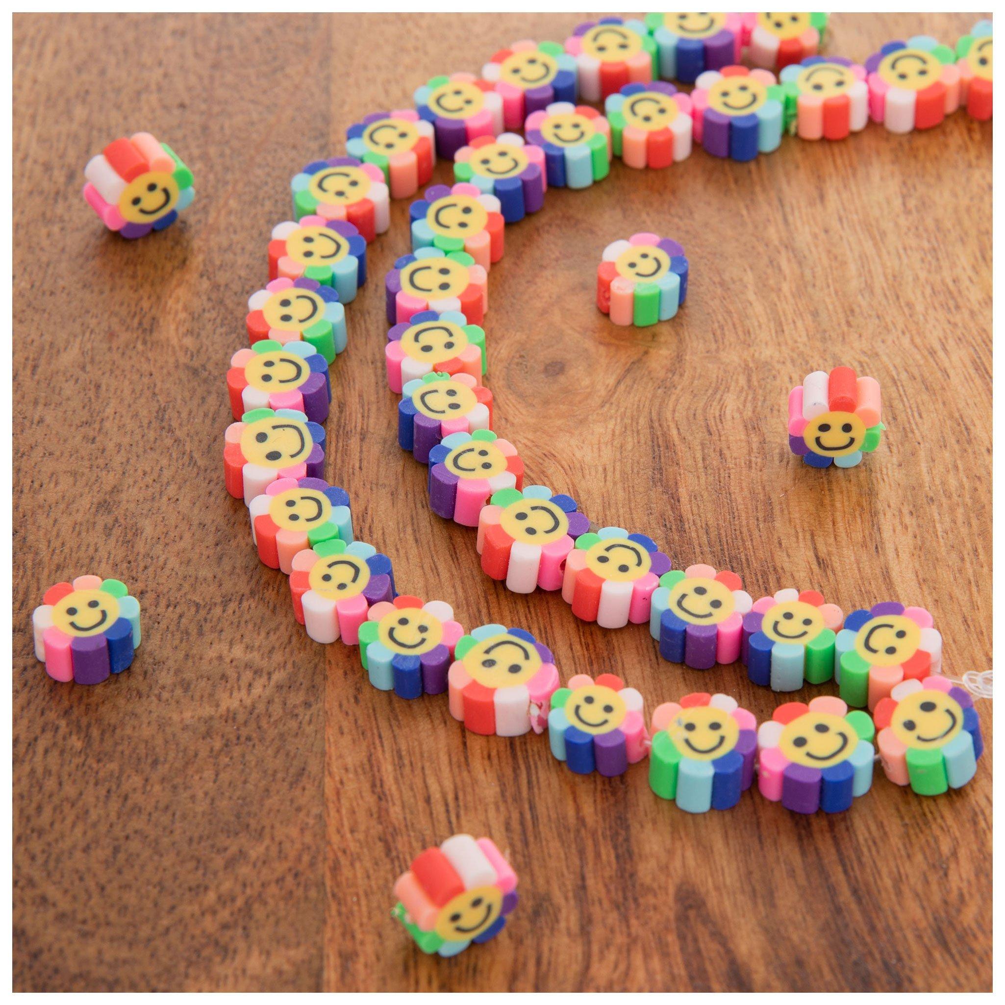 smile beads polymer clay beads for