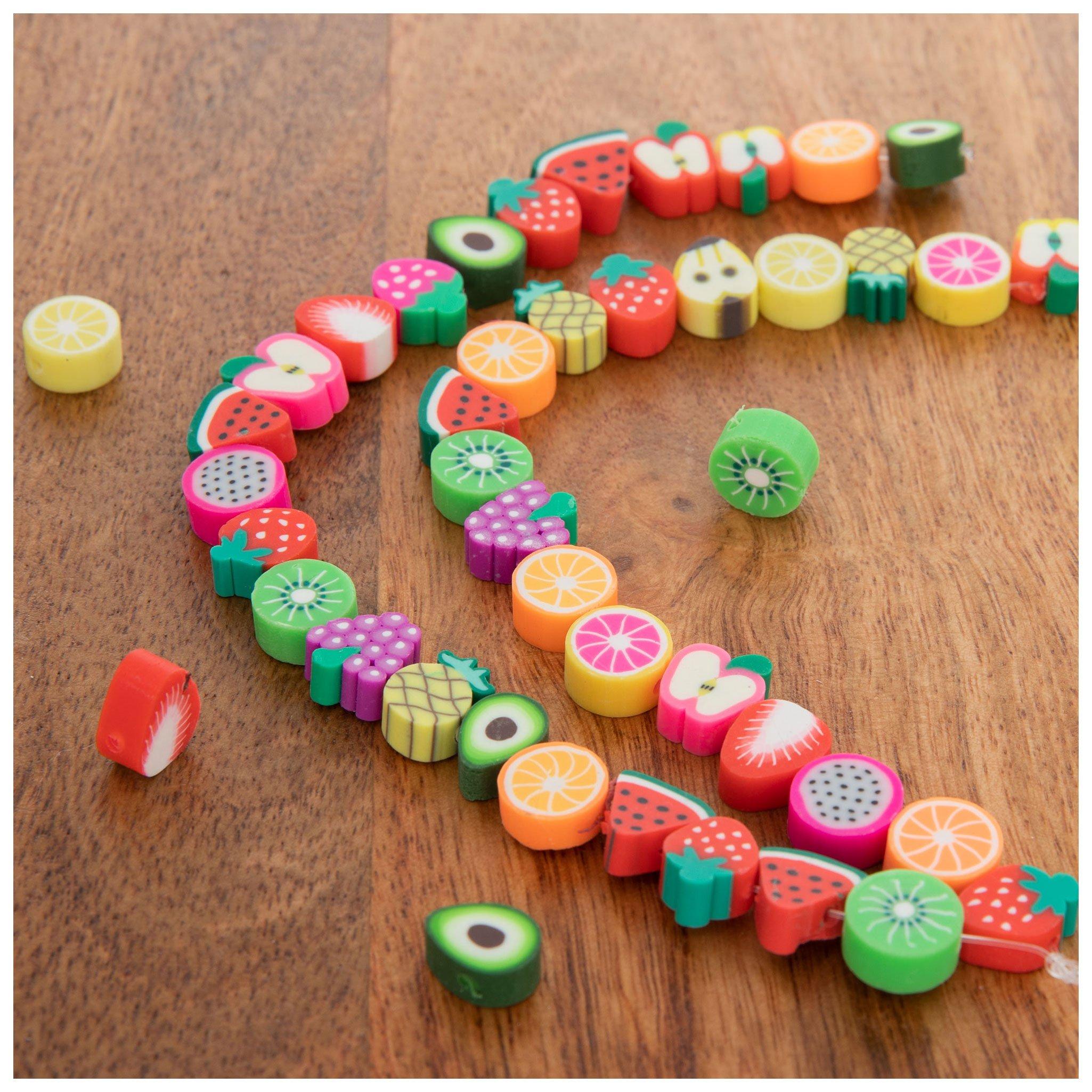 Bulk Beads Fruit Beads Polymer Clay Fruit Beads Assorted Beads 50 Pieces  Wholesale Beads 