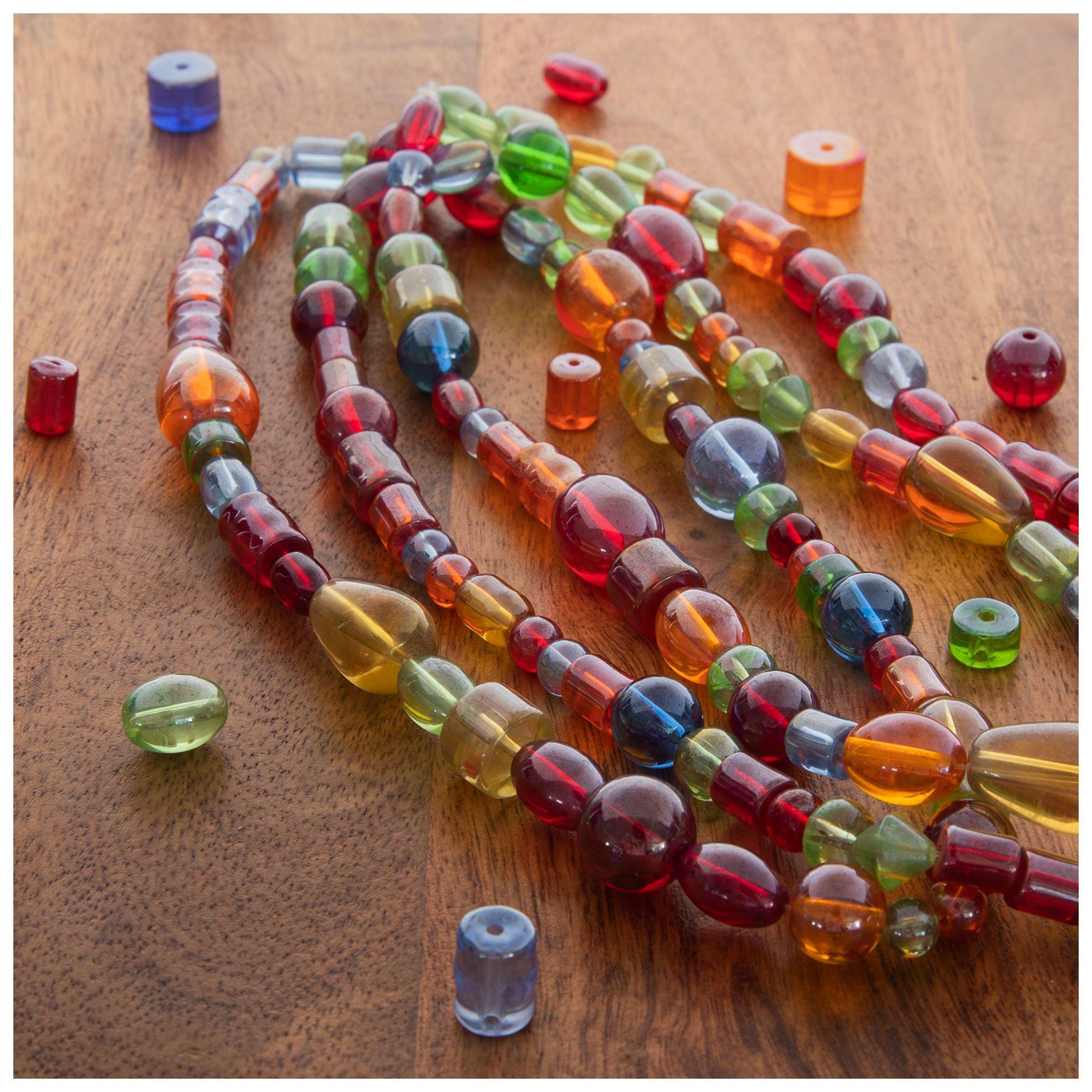 Assorted Luster Coated Glass Bead Strands