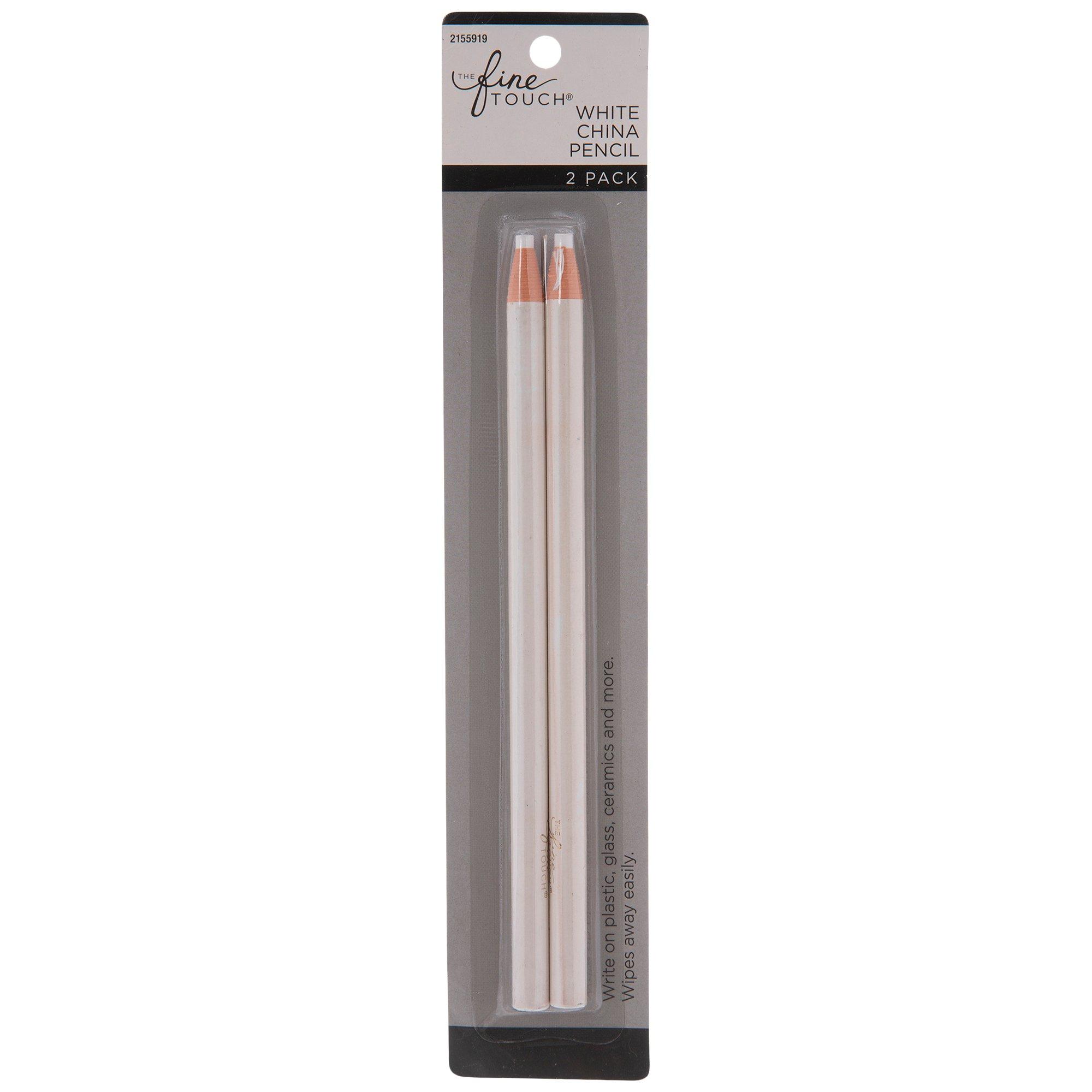 White The Fine Touch China Pencils - 2 Piece Set