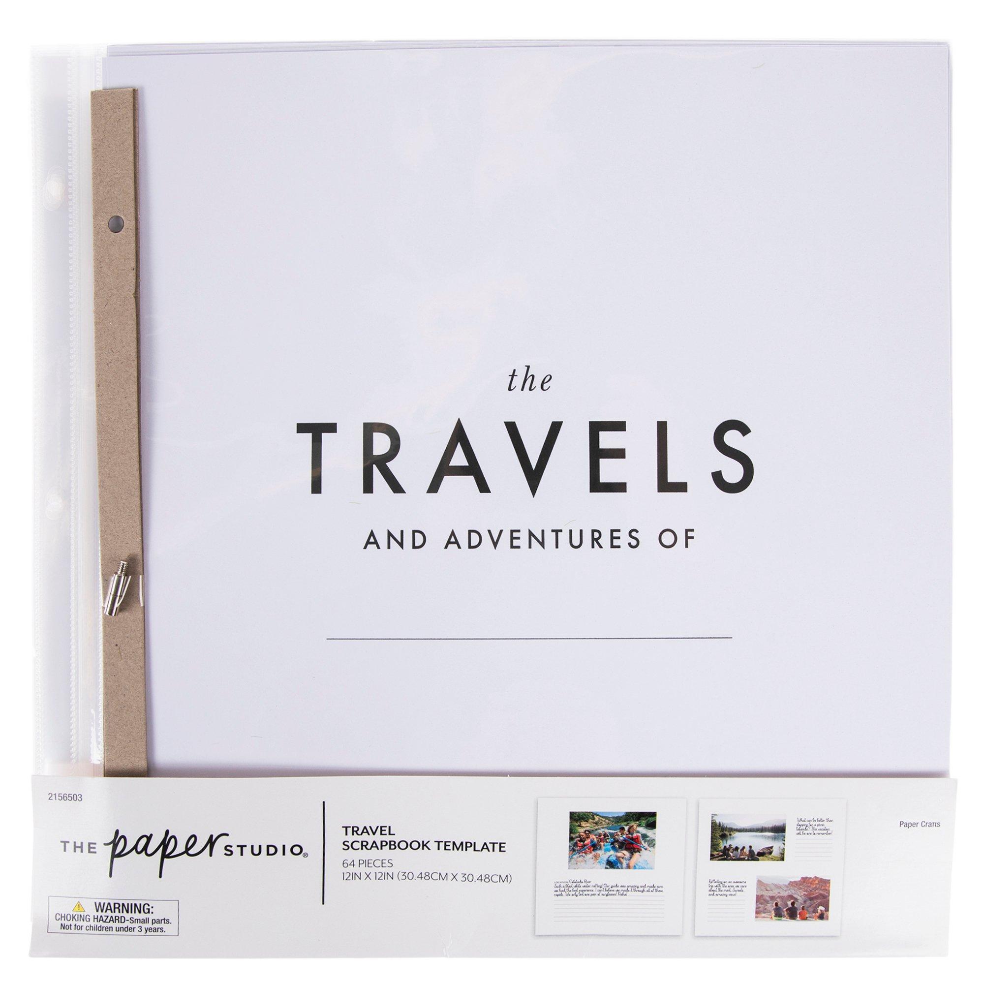 Travel Icons Scrapbook Paper - 12 x 12