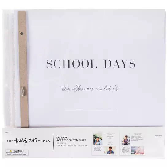 School Days Post Bound Scrapbook Album - 12 x 12