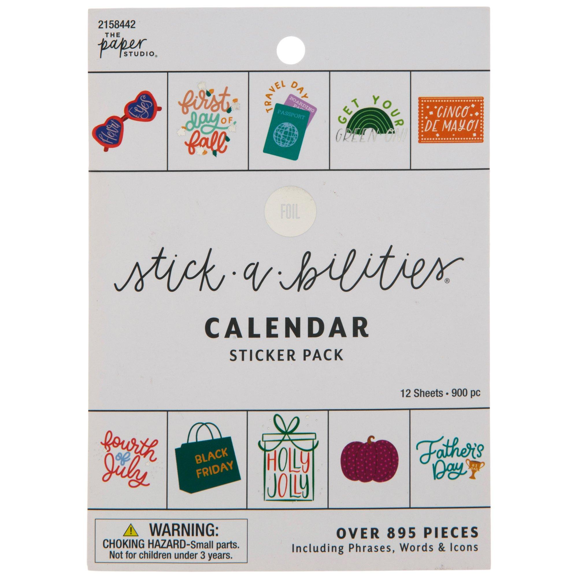 Calendar Month Stickers, Hobby Lobby