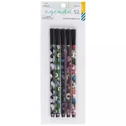 Moody Floral Fine Tip Pens - 5 Piece Set
