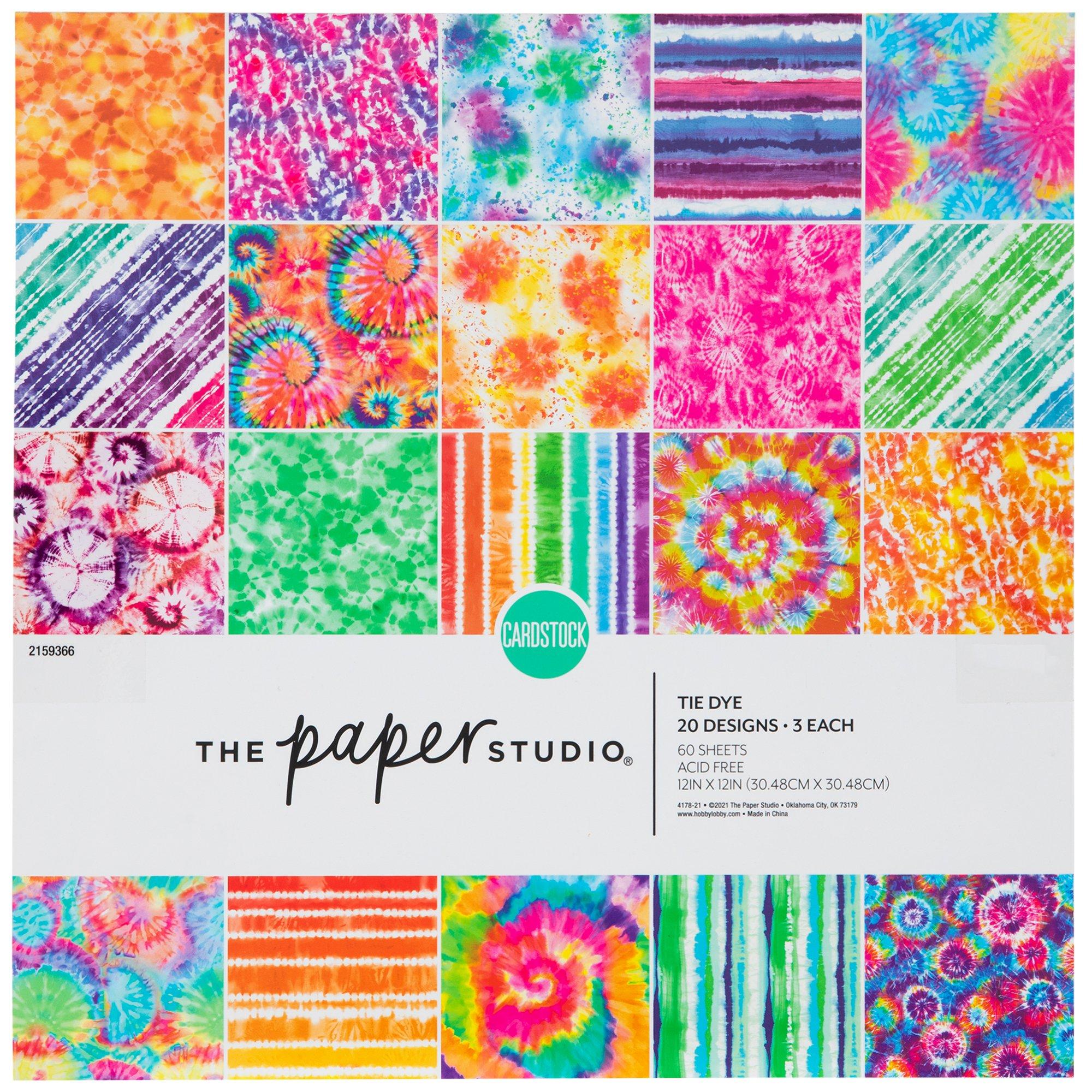 TieDye Cardstock Paper Pack 12" x 12" Hobby Lobby 2159366