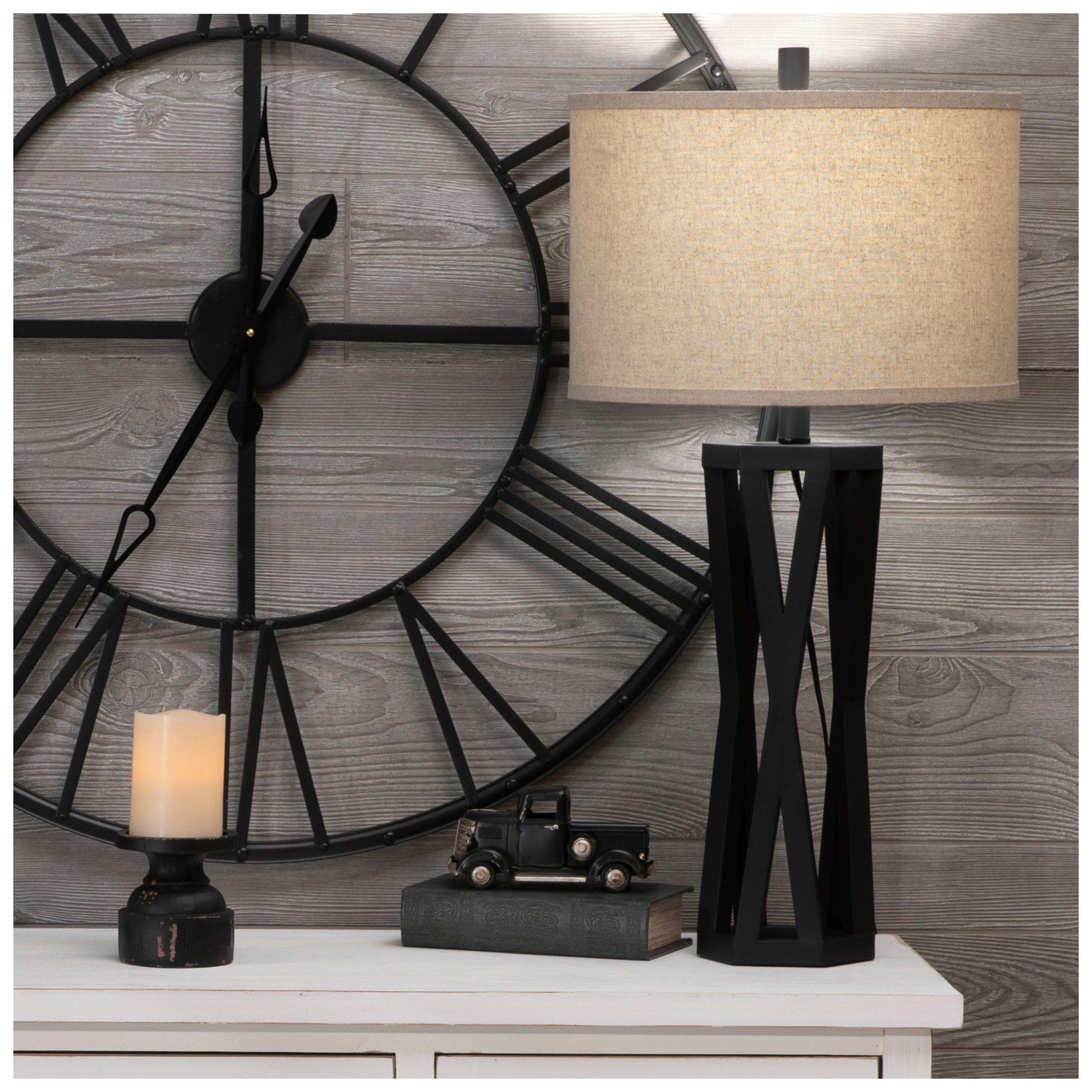 Black Geometric Metal Table Lamp view 1