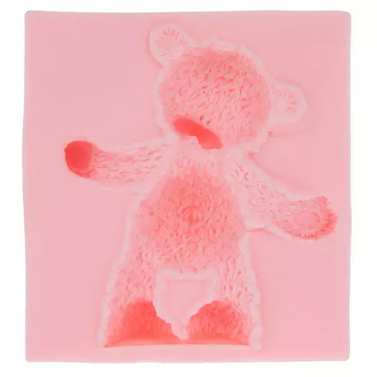 TEDDY BEAR with FLOWERS Silicone Mold