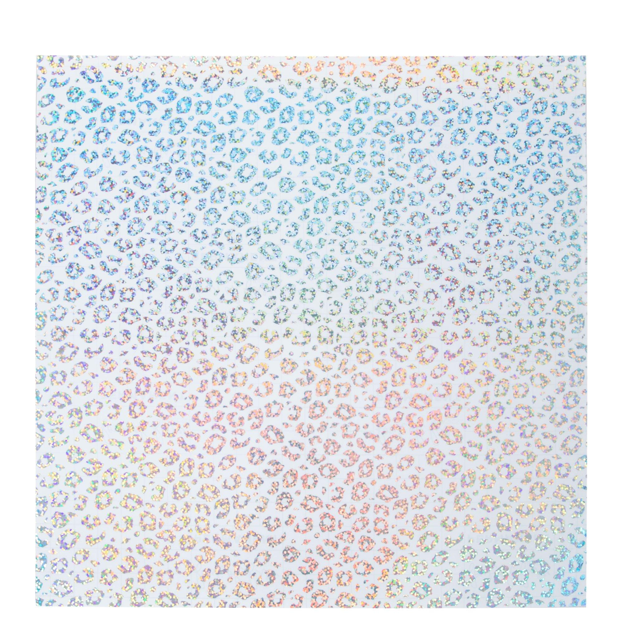 Holographic White Leopard Self-Adhesive Vinyl - 12" x 12" | Hobby Lobby