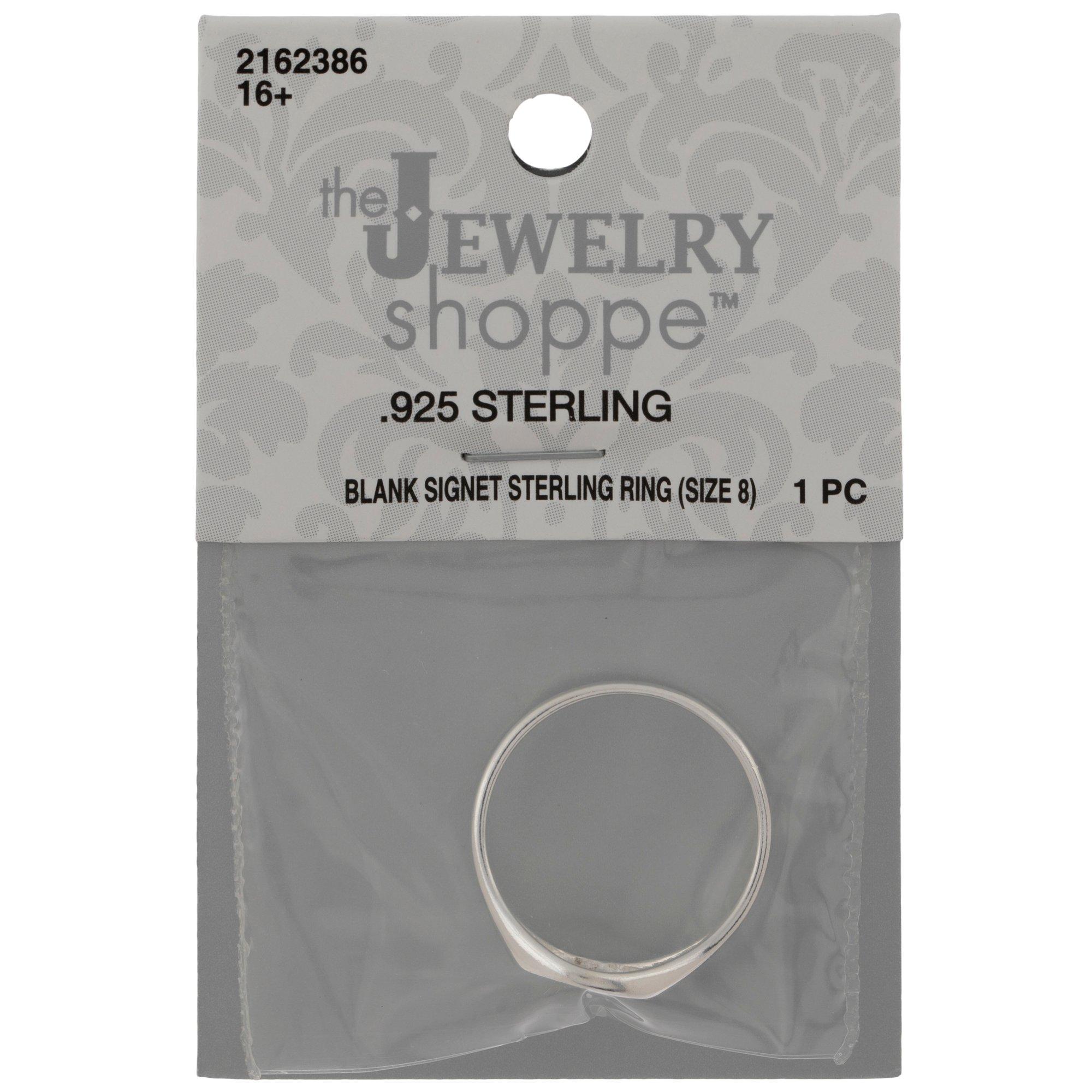 Sterling Silver Blank Signet Ring –