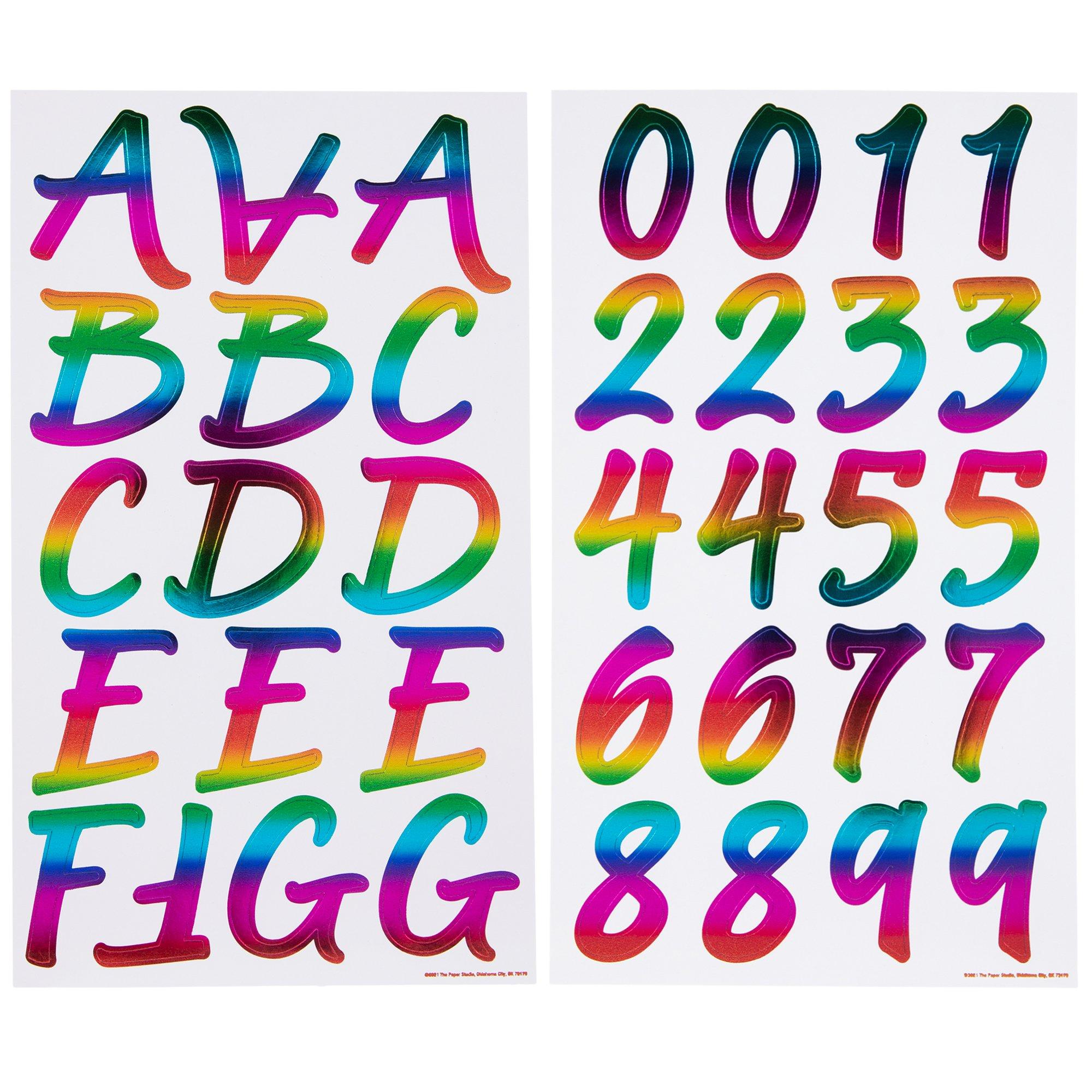 MultiColor Foil Brush Alphabet Stickers Hobby Lobby 2162808
