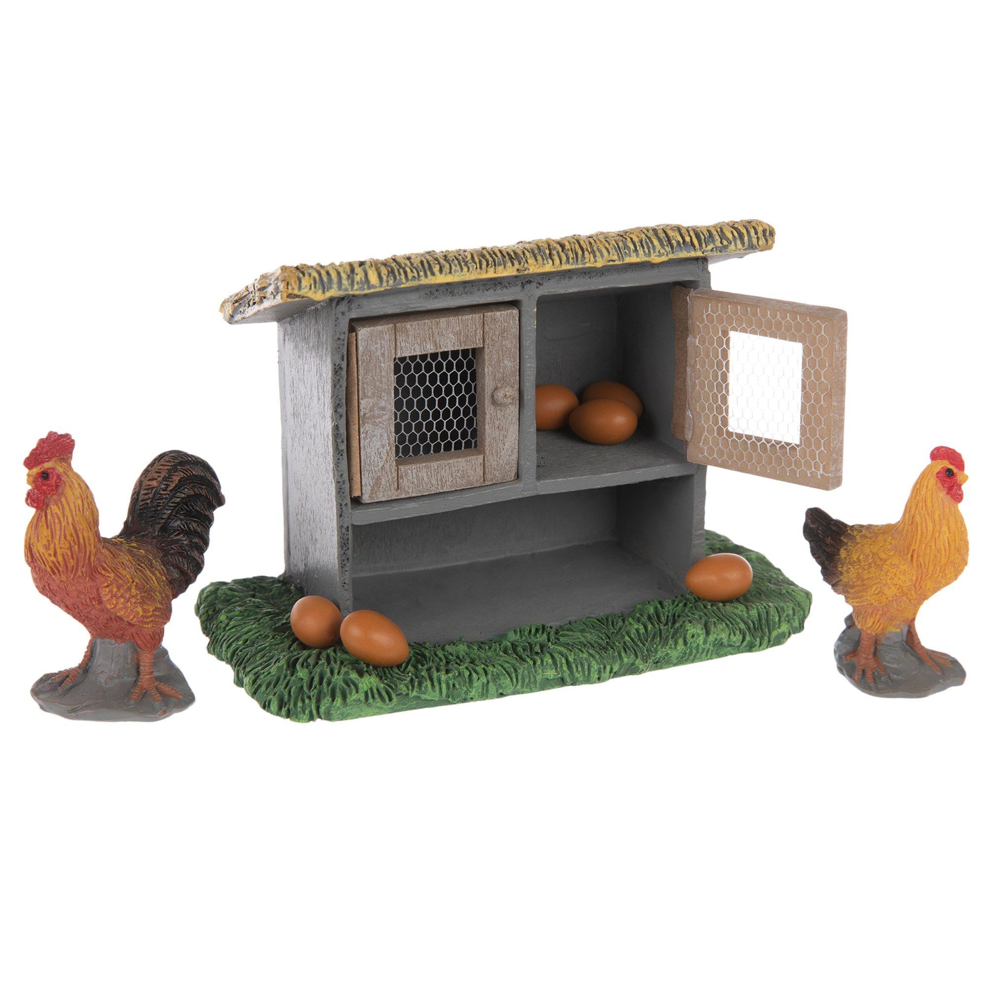 Miniature Chicken Coop With Chickens & Eggs Hobby Lobby 2163103