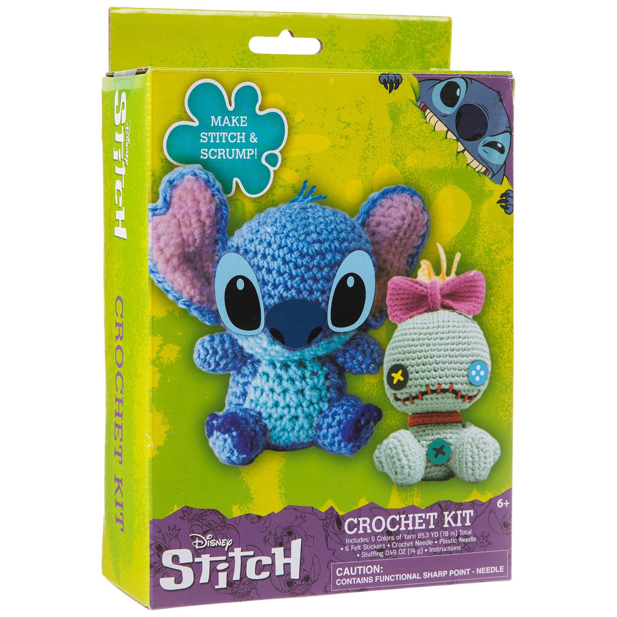 Disney Crochet Kit Stitch Scrump - Includes Needle, Yarn, Stuffing, Felt New