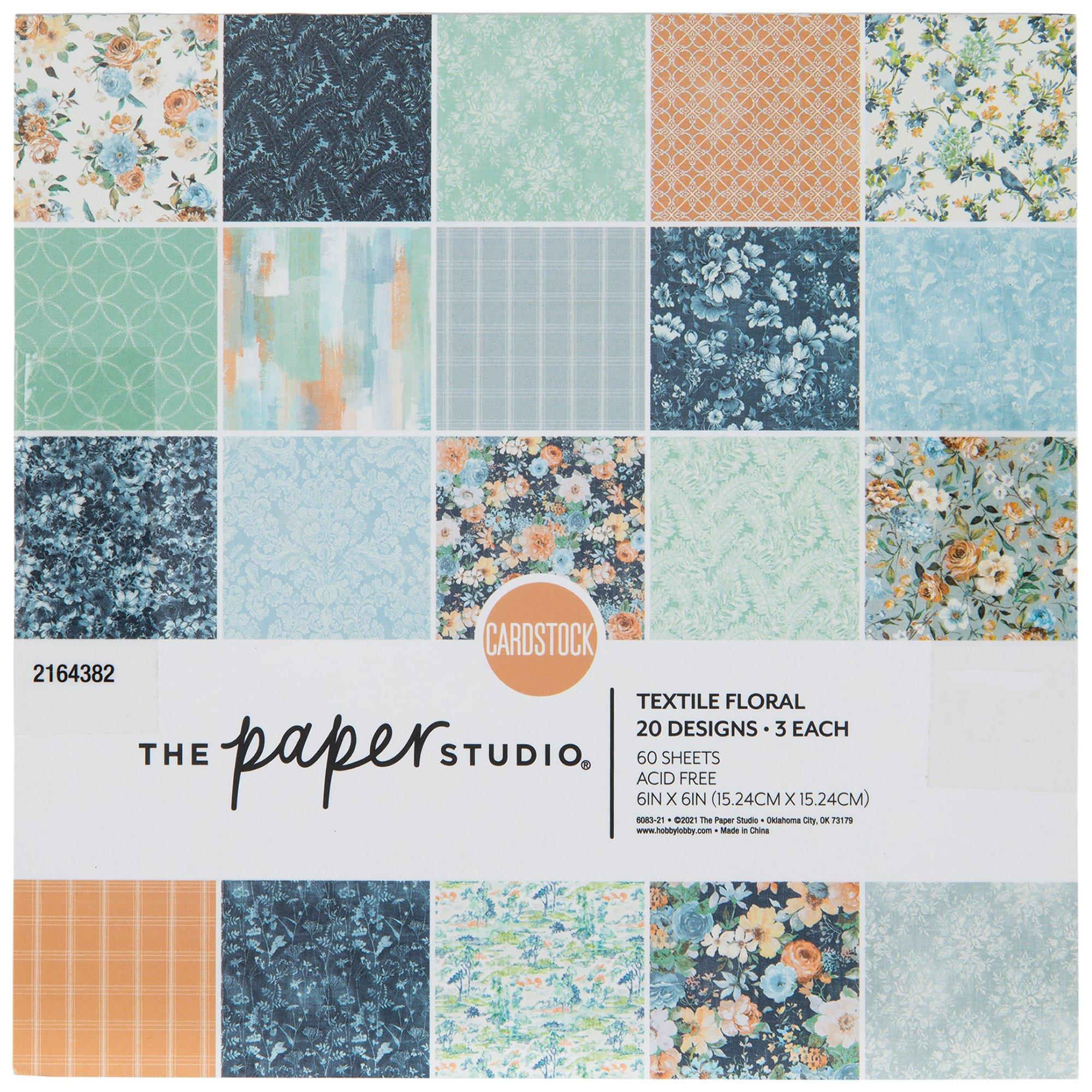 Textile Floral Cardstock Paper Pack 6" x 6" Hobby Lobby 2164382