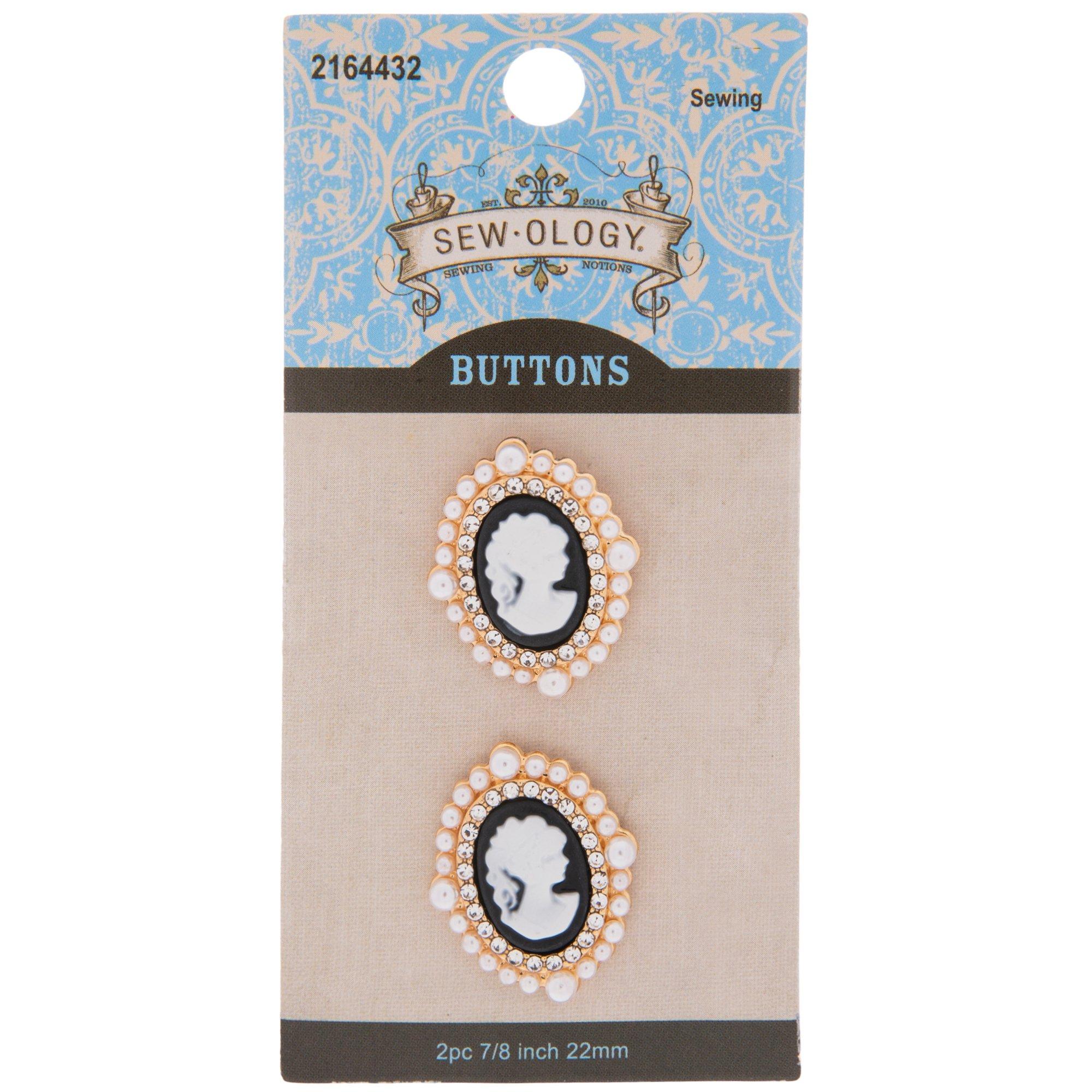 Cameo Rhinestone Shank Buttons 22mm Hobby Lobby 2164432