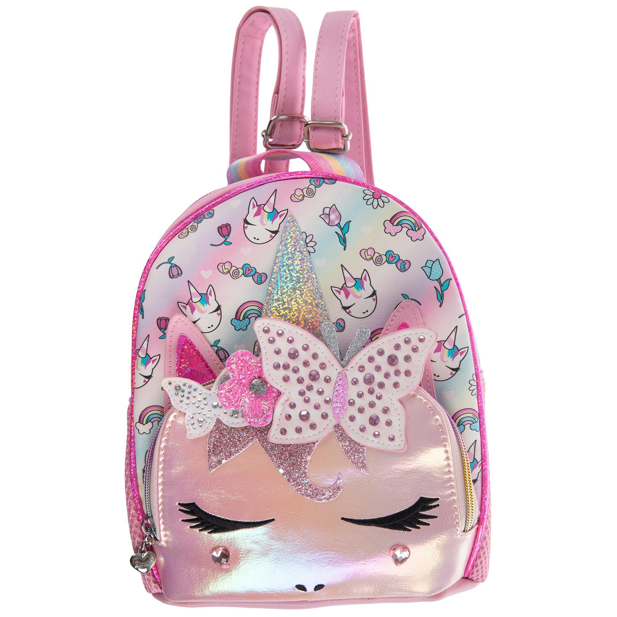 Mini Patterned Iridescent Backpack Keychain