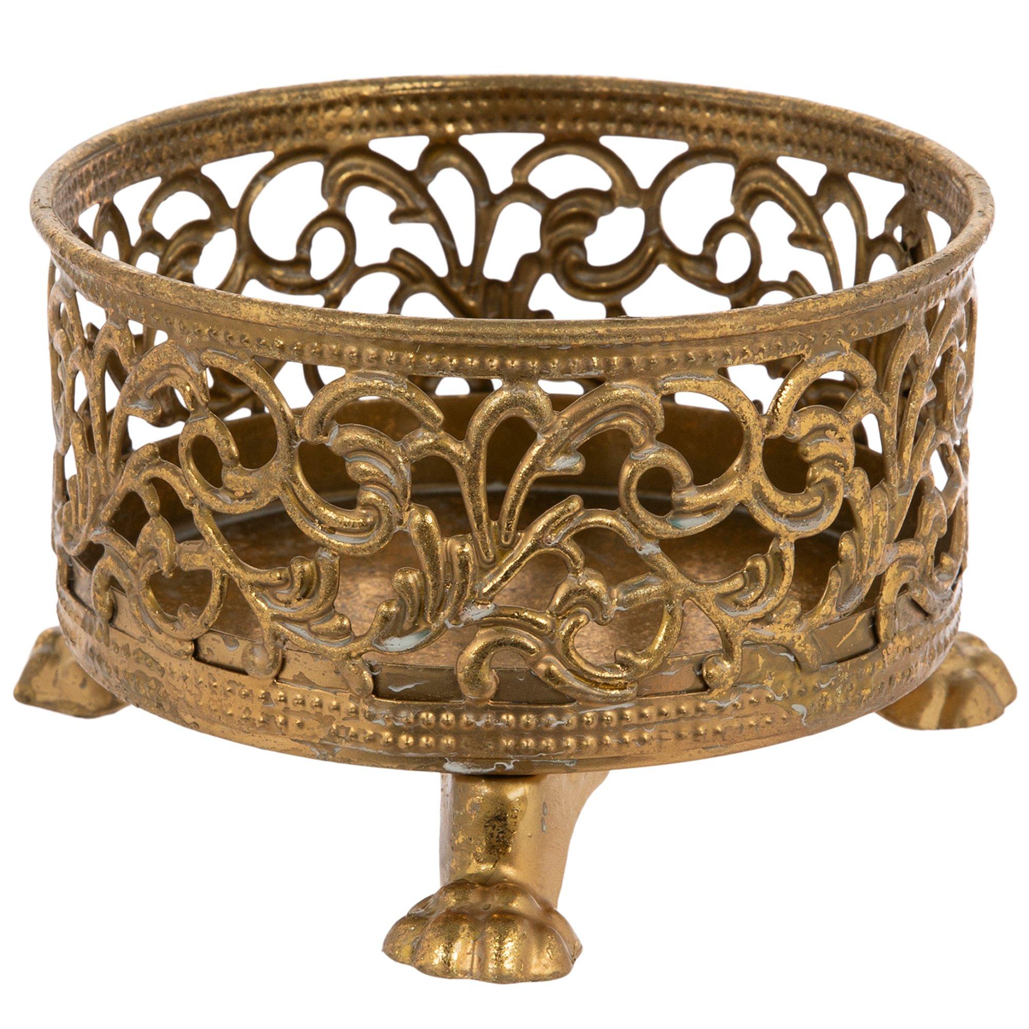 Distressed Gold Clawfoot Metal Candle Holder Hobby Lobby 2165595