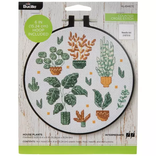 Plant Life Modern Counted Cross Stitch Kit – Spot Colors