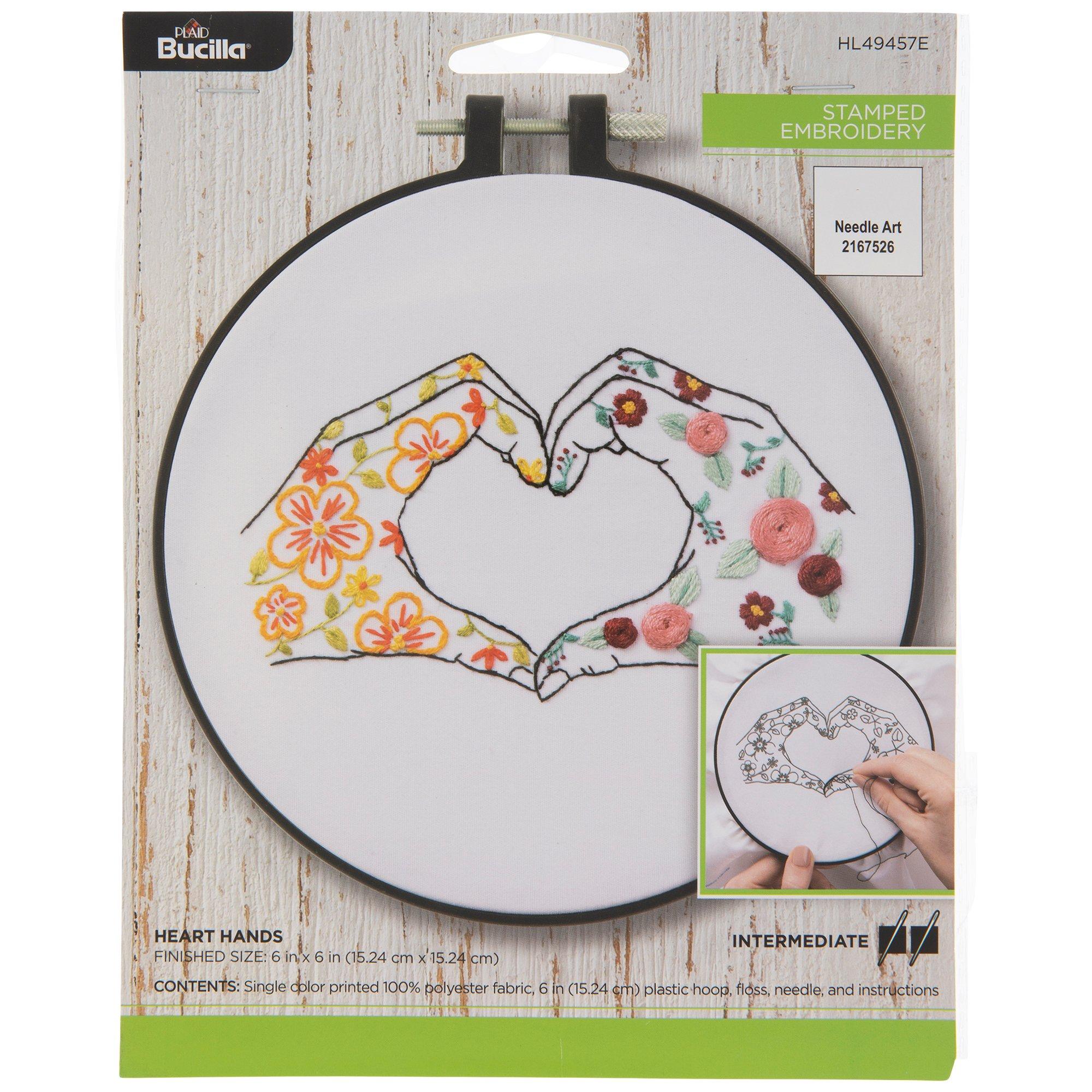 Embroiderymaterial Cute Heart Shape Design DIY Hand Embroidery Beginner Kit  (Multicolor3), Others : : Home & Kitchen