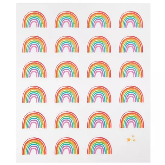 Watercolor Rainbow Stickers, Hobby Lobby