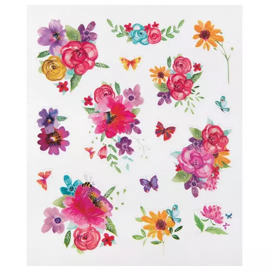 Watercolor Floral Stickers | Hobby Lobby | 2167641