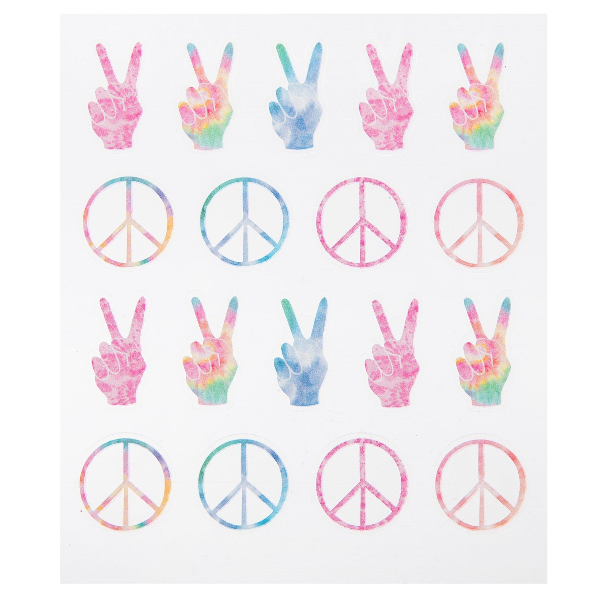 Tie Dye Peace Sign Stickers Hobby Lobby 2167674 7016