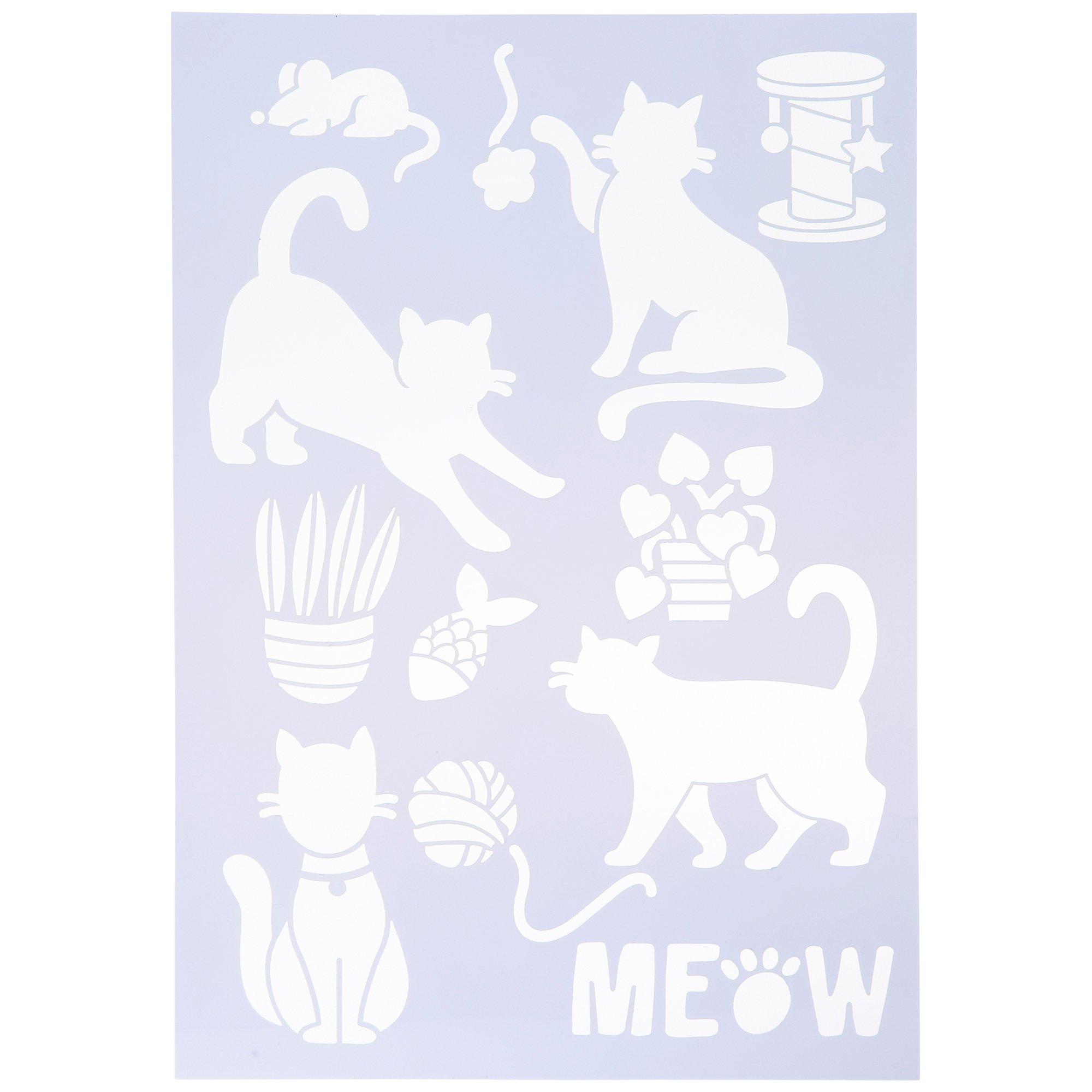 Meow Cats Stencil