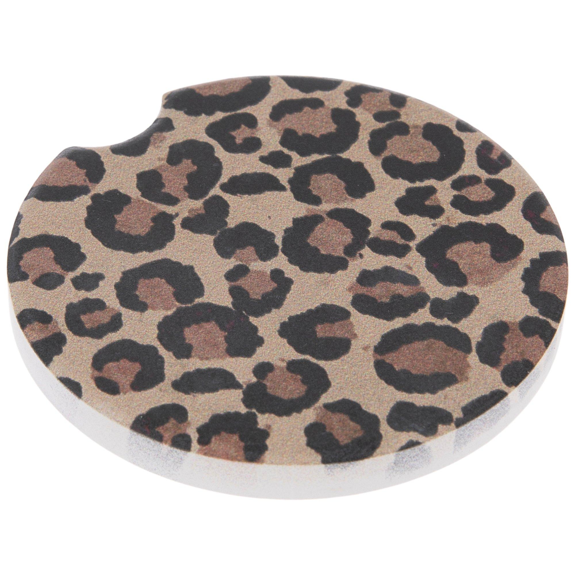 Set of Two Neoprene Car Coasters Leopard Car Coaster Bull Skull Car Coaster  Cactus Car Coaster Car Cup Holder Coaster Rubber 