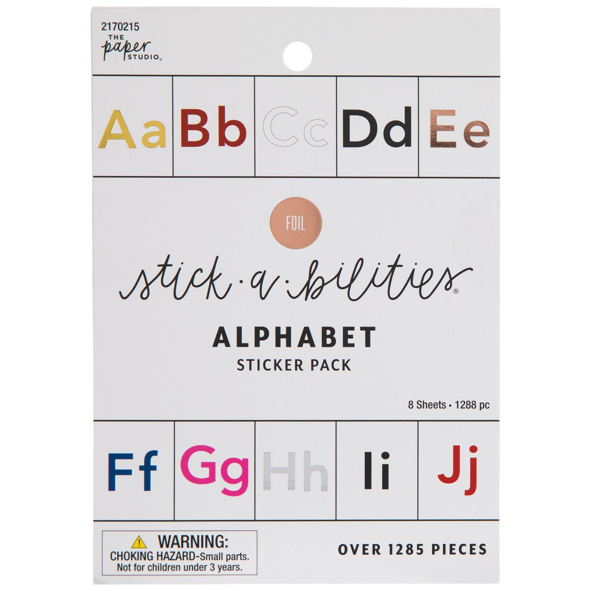 Foil Script Alphabet Stickers, Hobby Lobby, 2015139