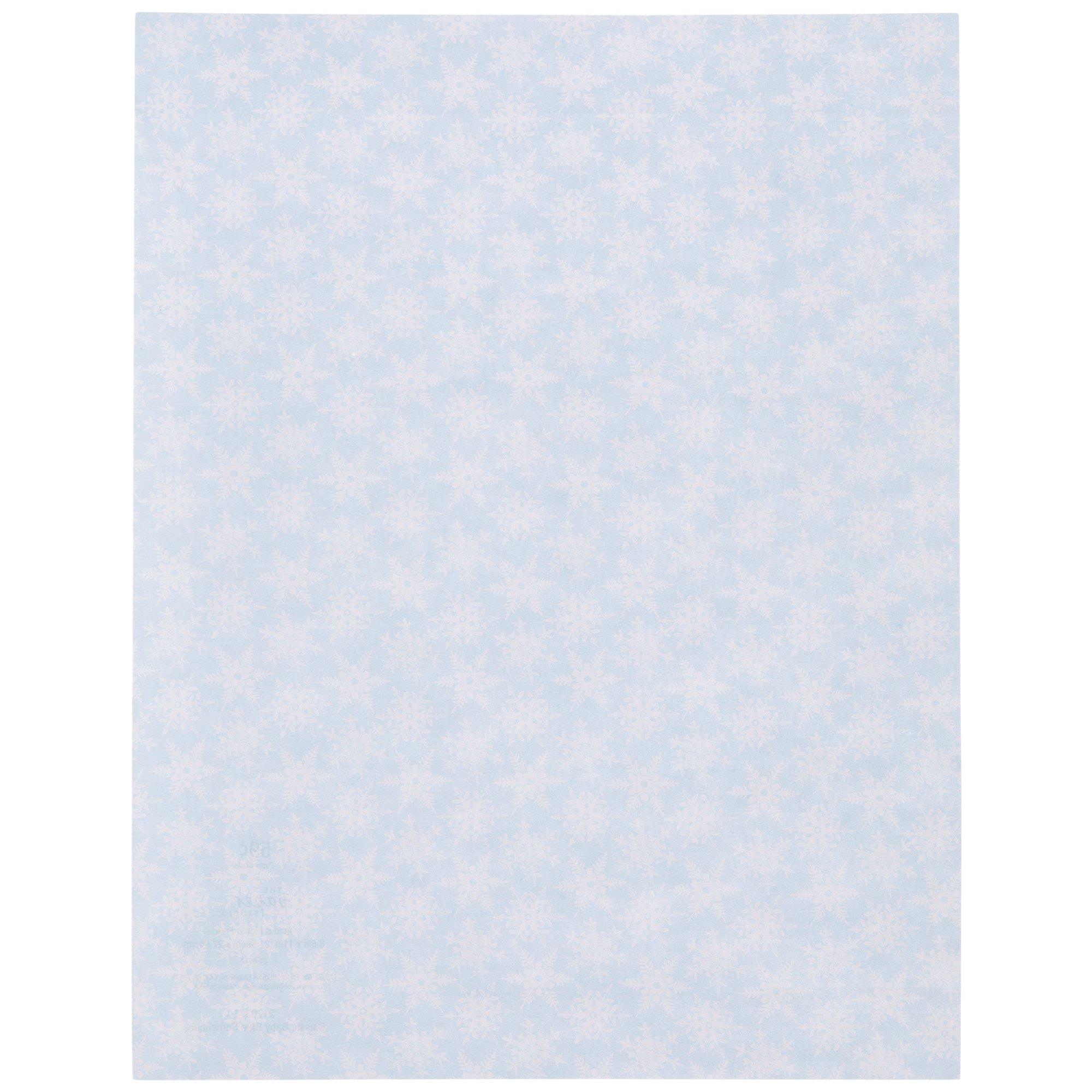 Baby Blue Snowflakes Scrapbook Paper 8 1/2" x 11" Hobby Lobby 2170371