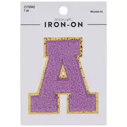 Rhinestone Letter Iron-On Applique, Hobby Lobby, 1098425