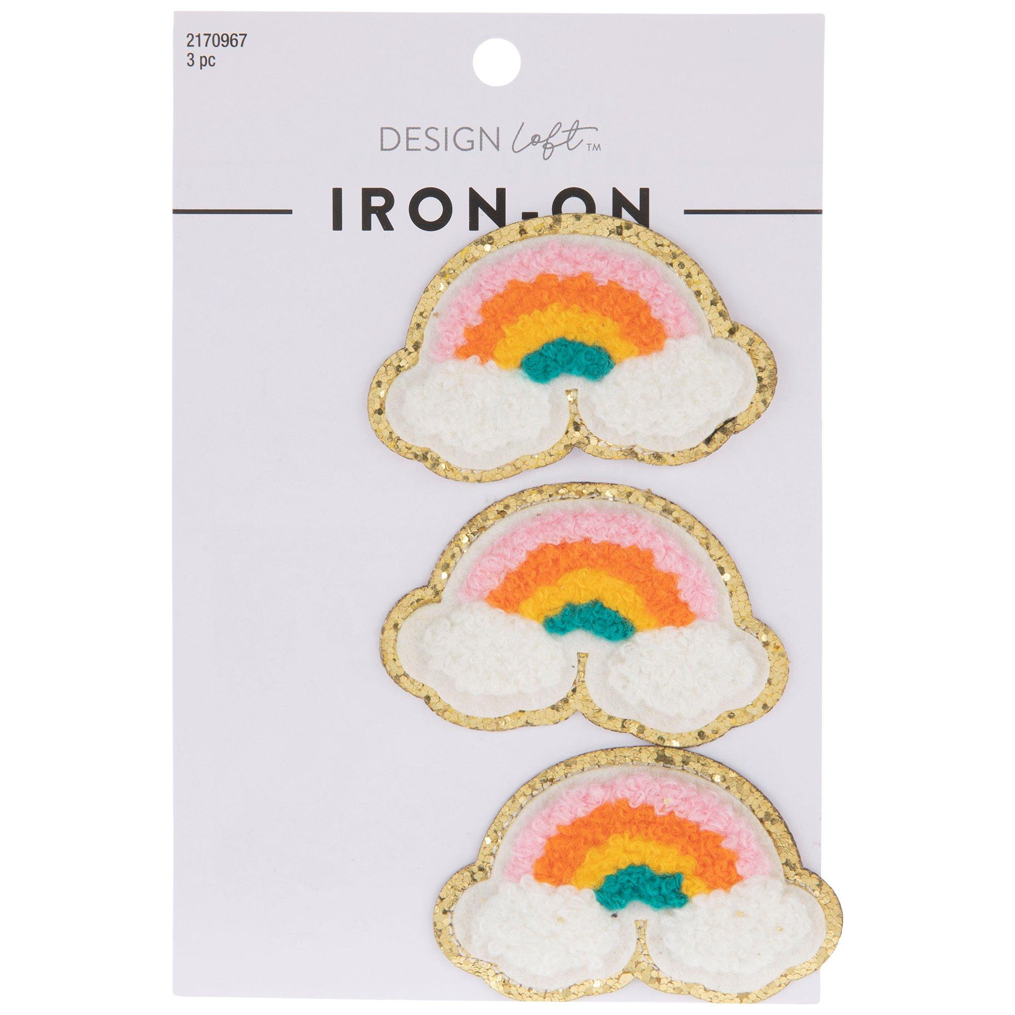 LALAFINA 40 Pcs Rainbow Patch Rainbow Iron on Patches Baby Iron on Patches  Large Iron on Patches Cloud Applique Patches Patch Glue for Iron on Patches
