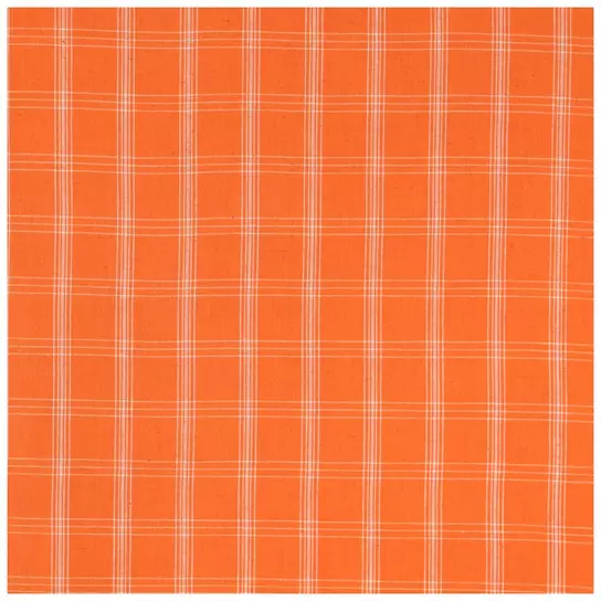 Orange plaid fabric