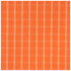 Orange Plaid Fabric