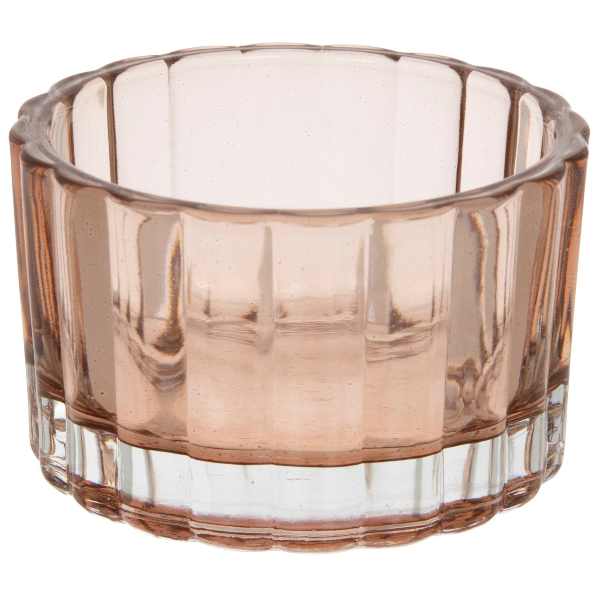 Ribbed Tea Light Candle Holder