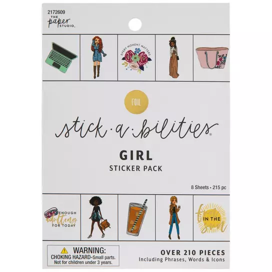 The Paper Studio Stickabilities Gold Foil Stickers Christmas Designs