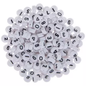 White Round Letter Beads, Hobby Lobby