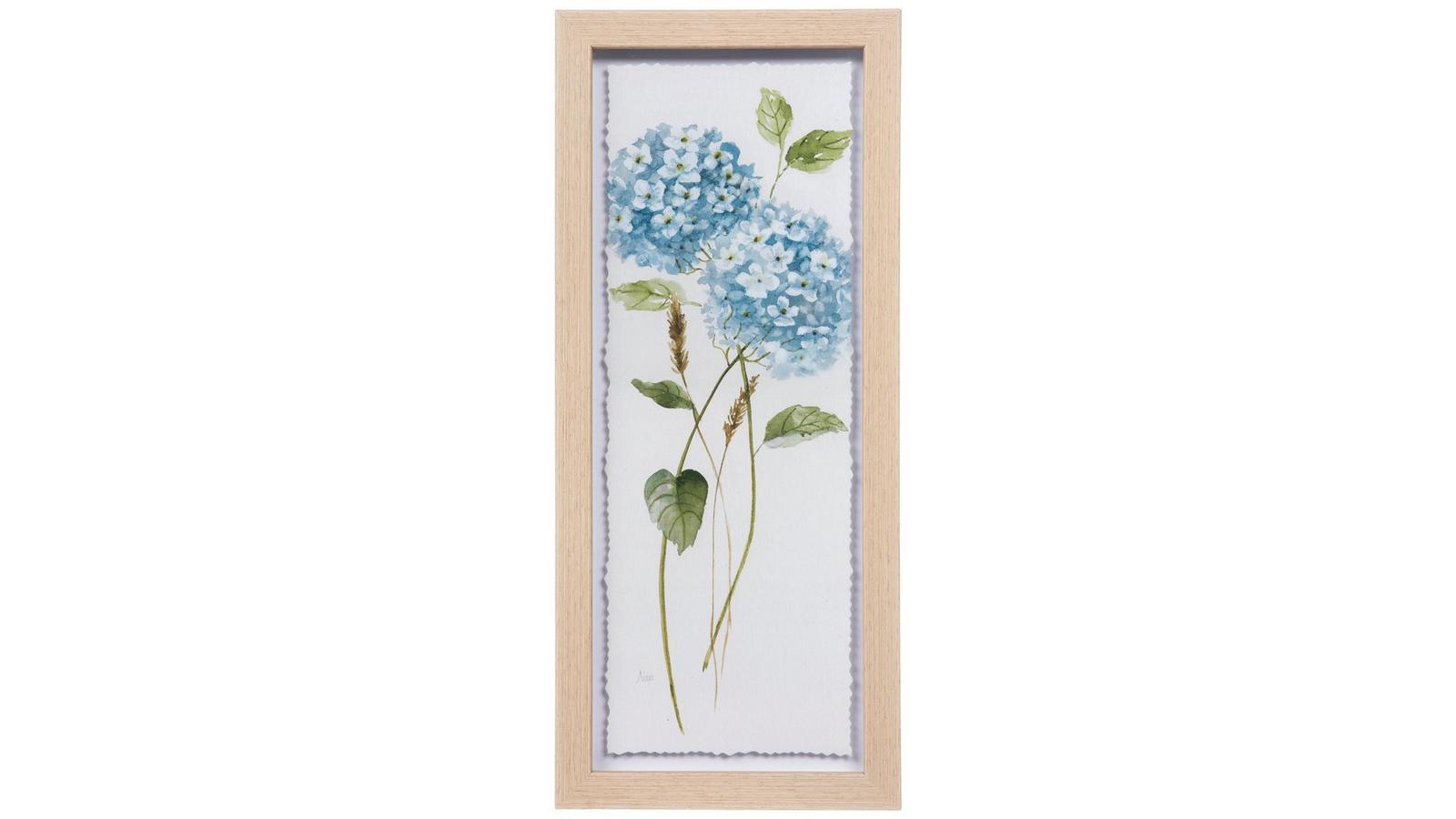 3dRose Blue Hydrangea Flowers Vintage Art - Floral Drawing - Summery...