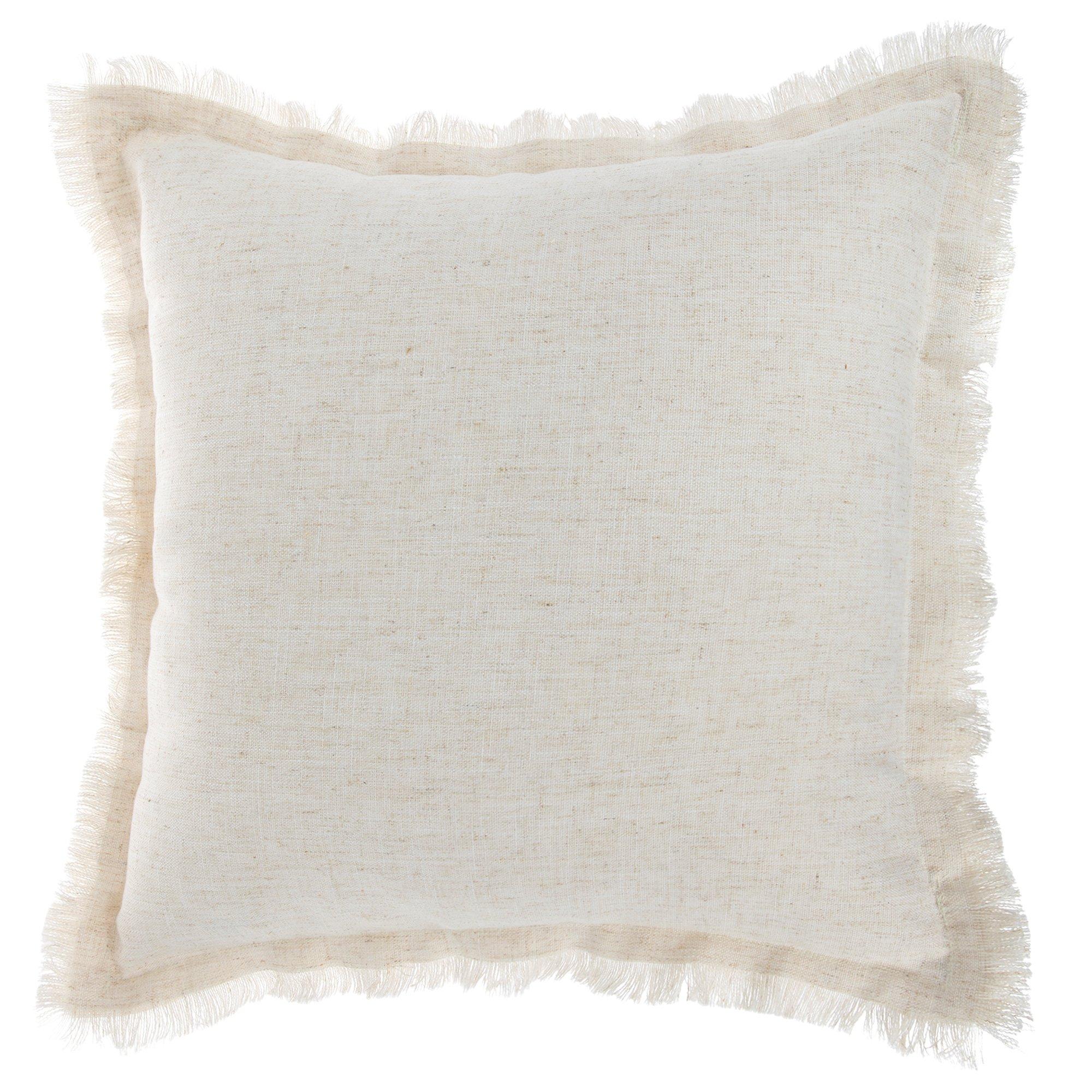 White hotsell fringe cushion