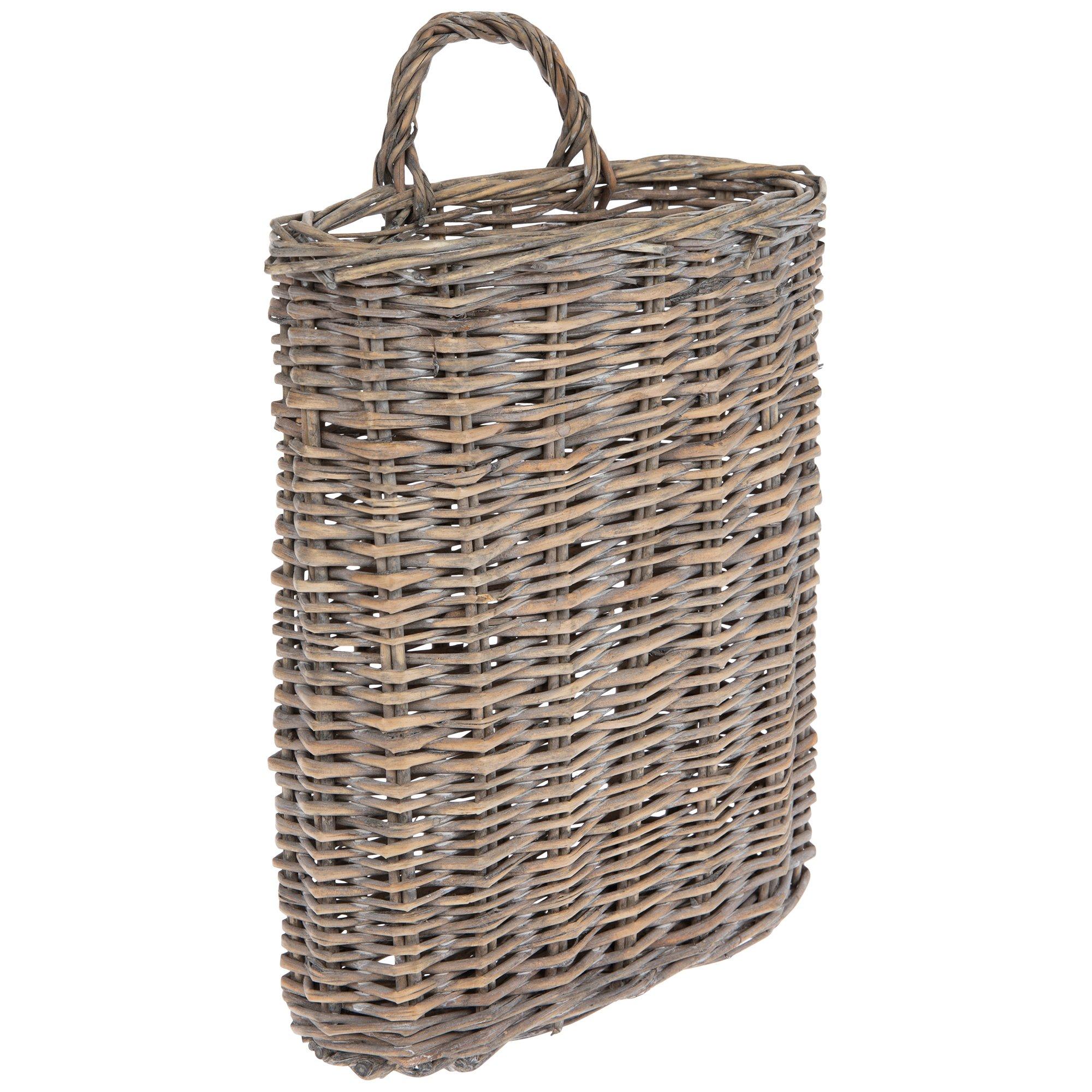 Kobo Rattan Wall Basket, Small