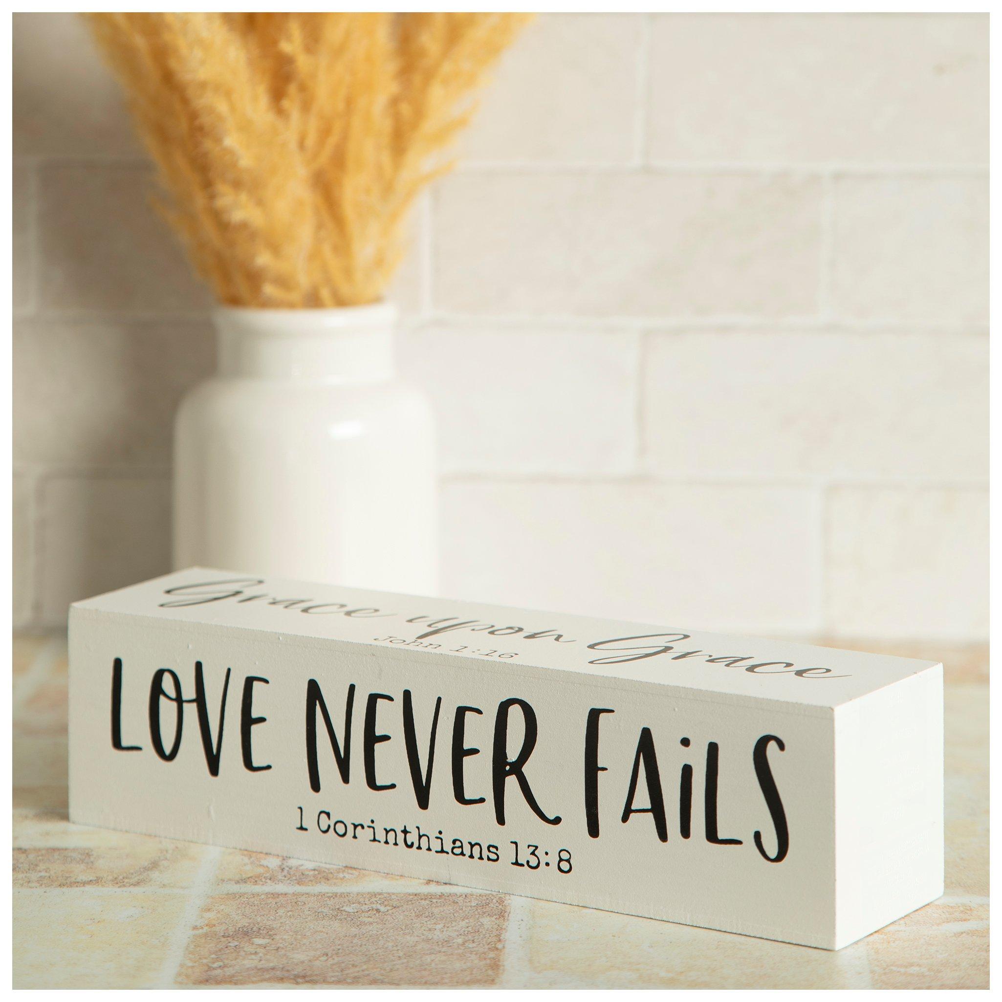 Love Never Fails {Wooden Vase}