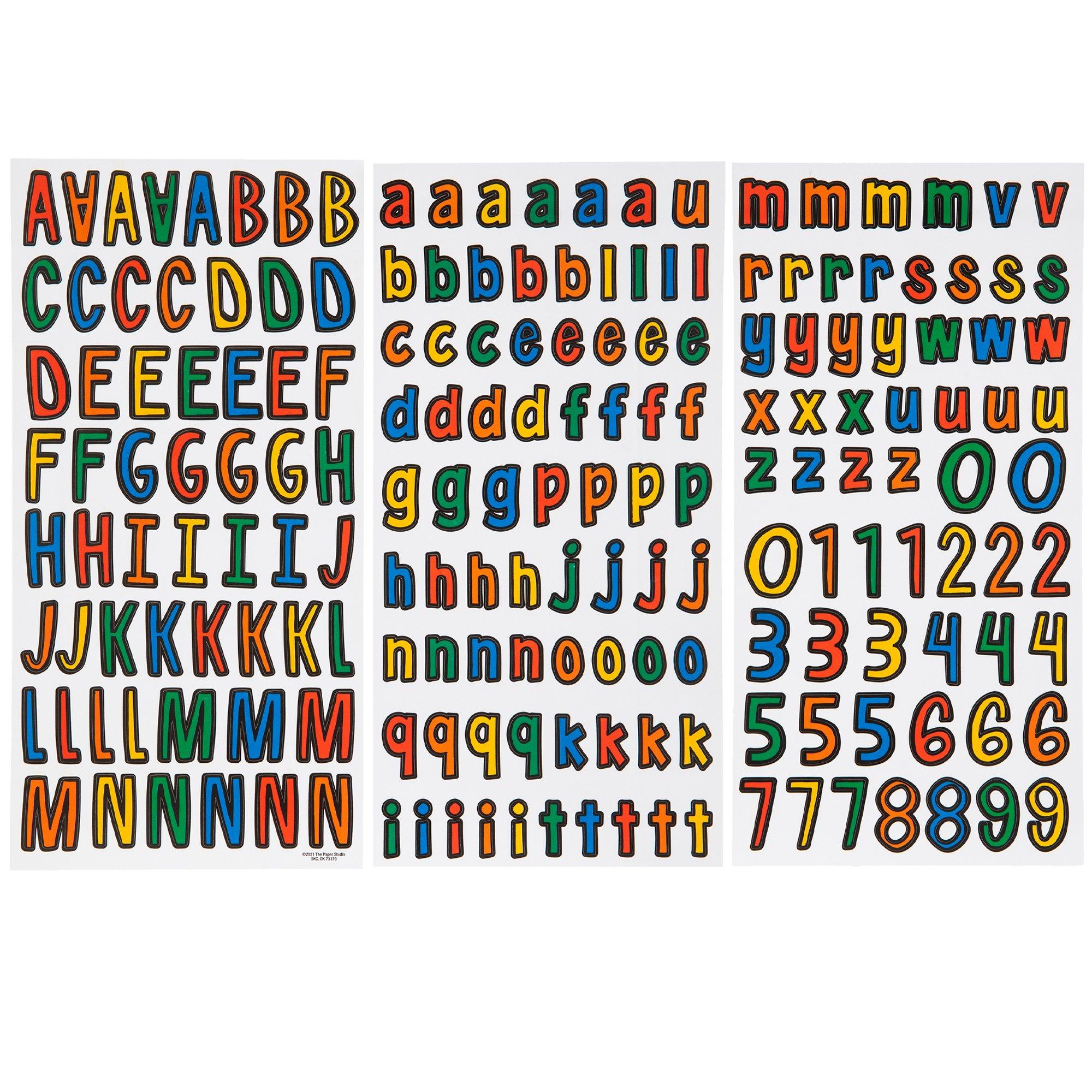 Multi-Color Alphabet Stickers