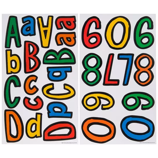 Multi-Color Letter Poster Board Stickers, Hobby Lobby
