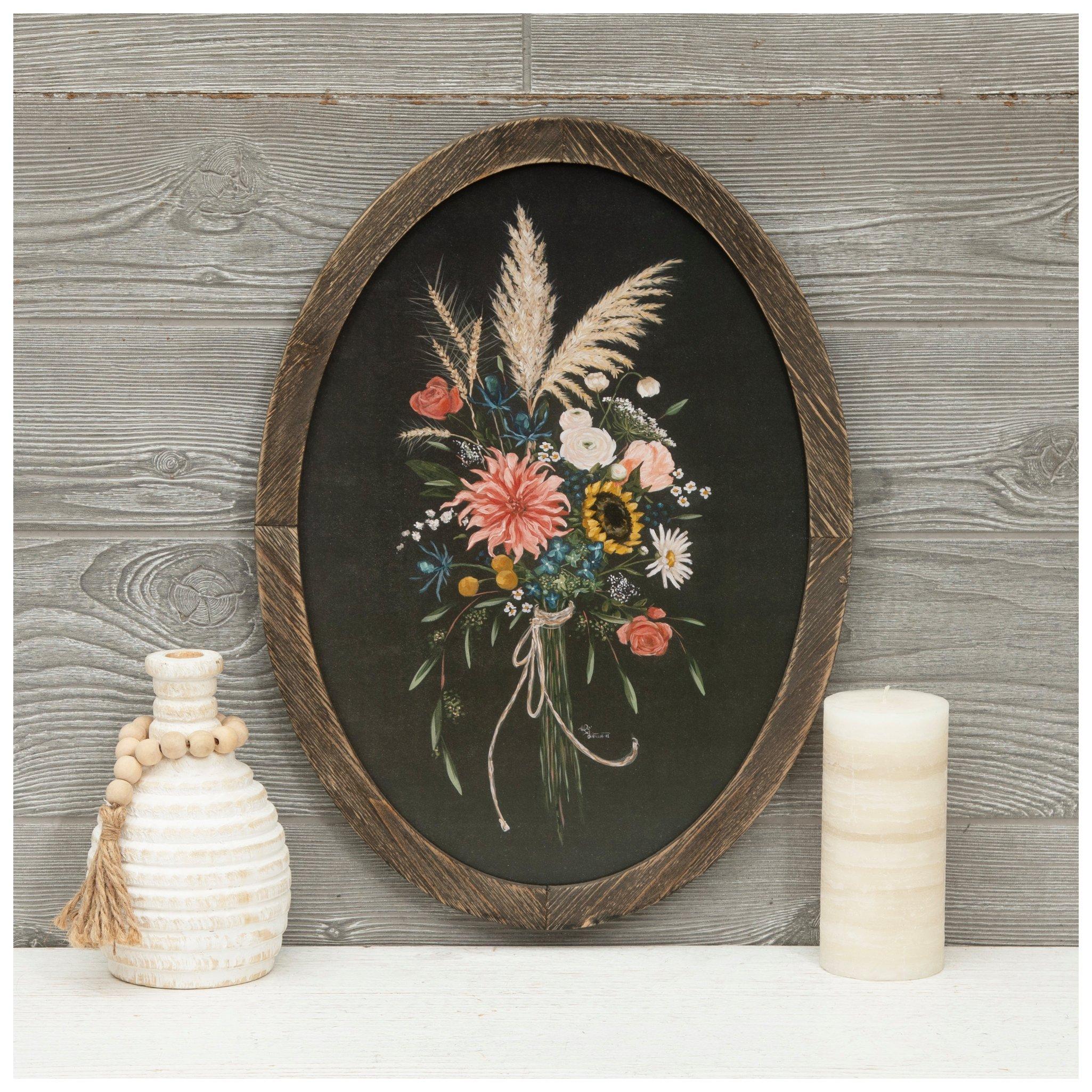 Floral Bouquet Oval Wood Wall Decor | Hobby Lobby | 2178408
